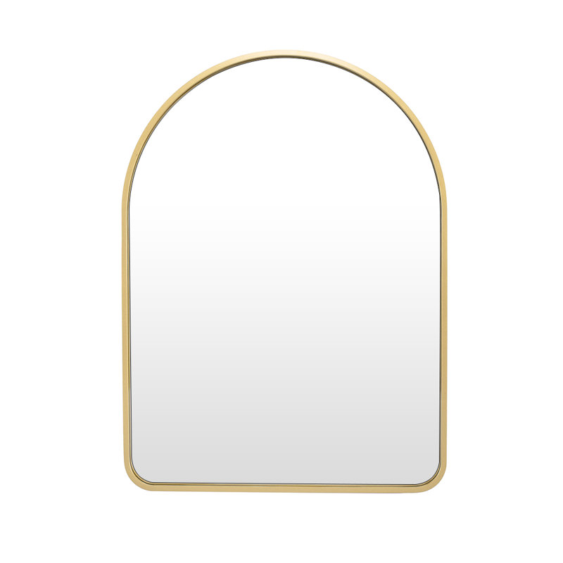 Bulle Metal Flat Wall Mirror, Gold