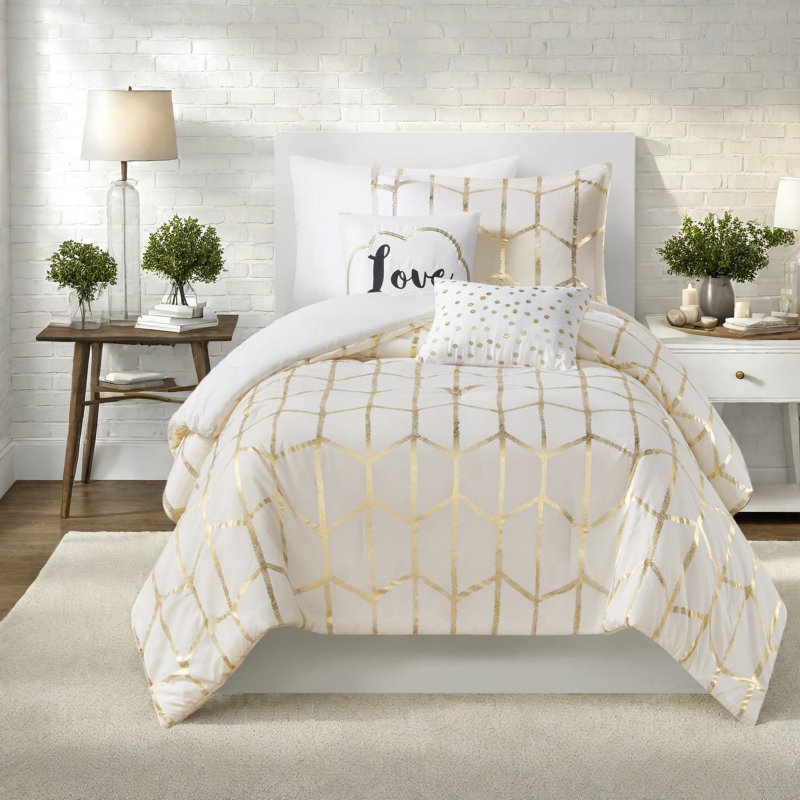 Ensembles de literie en microfibre douce, confort métallique moderne simple TG