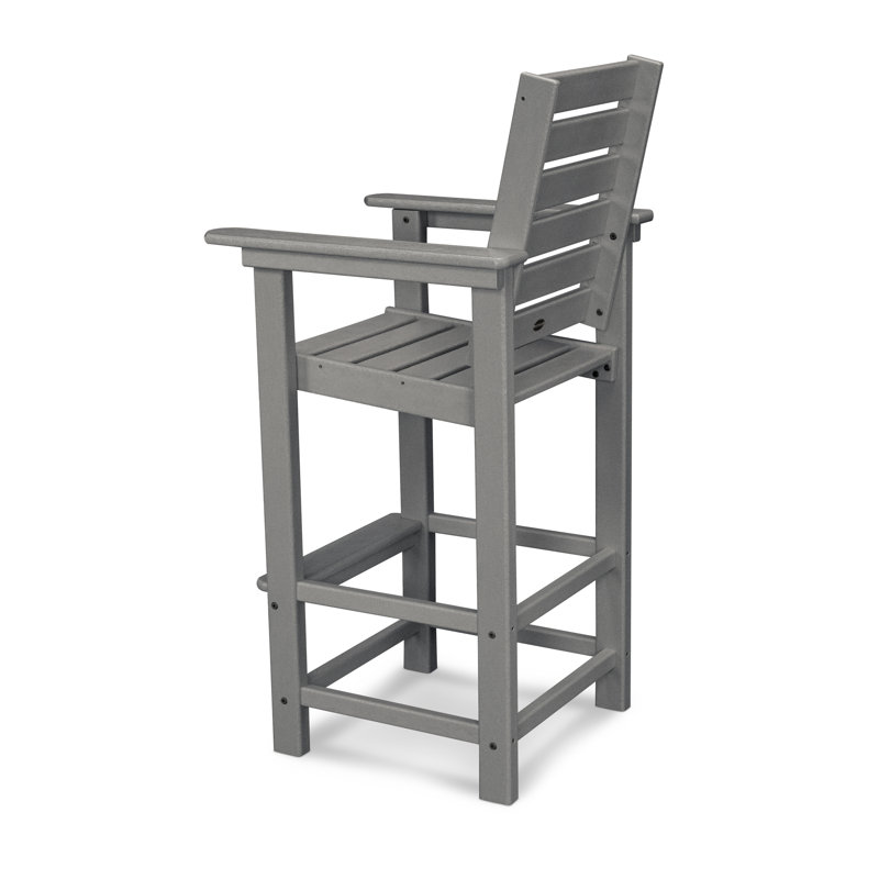 Chaise de bar capitaine POLYWOOD, Gris ardoise