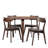 Frias 5-Piece Dining Set in Walnut