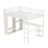 Queen Metal Loft Bed Frame With Desk & Wardrobe Storage-1313364063-1313364054