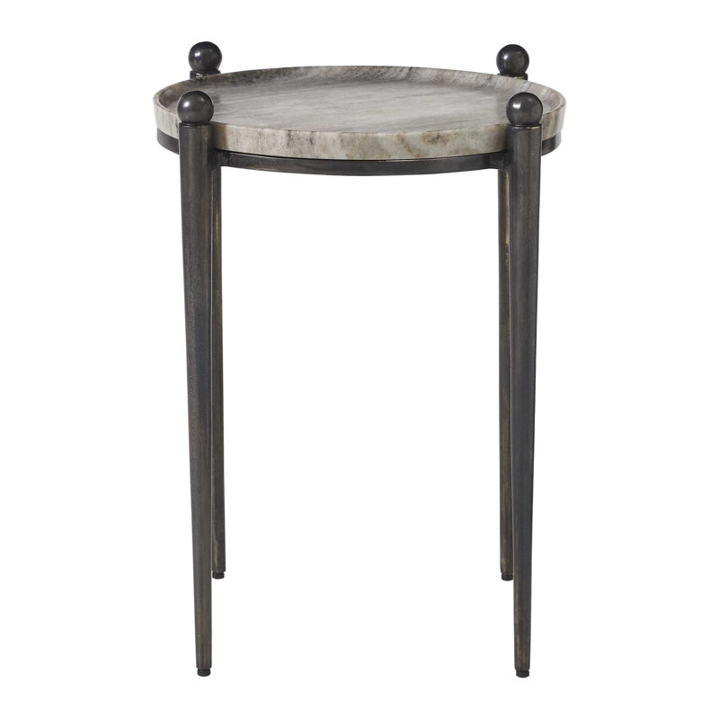  Table d'appoint Nahunta, Dark Bronze/Walnut