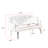 Pink Teddy Fabric  2 Seater Sofa-1910988875