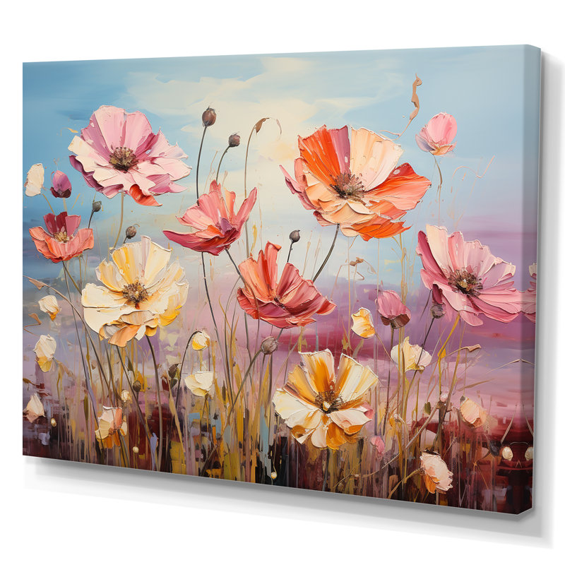 Wildflowers Dancing Petals, reproduction d'art sur toile, H 34 po x l 44 po x P 1,5 po, Toile tendue