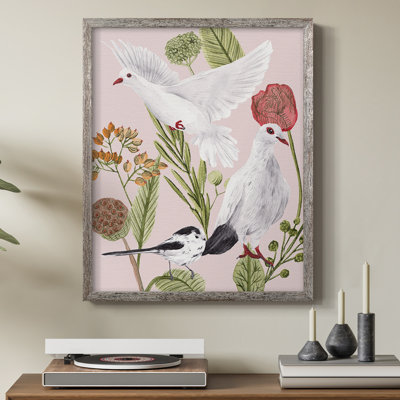 Birds in Motion I, reproduction encadrée - bois massif