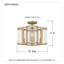 Rhealee Glass Semi Flush Mount