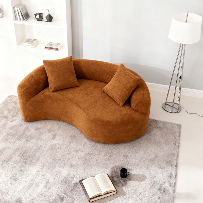 Canapé modulaire en chenille Boneless, Orange