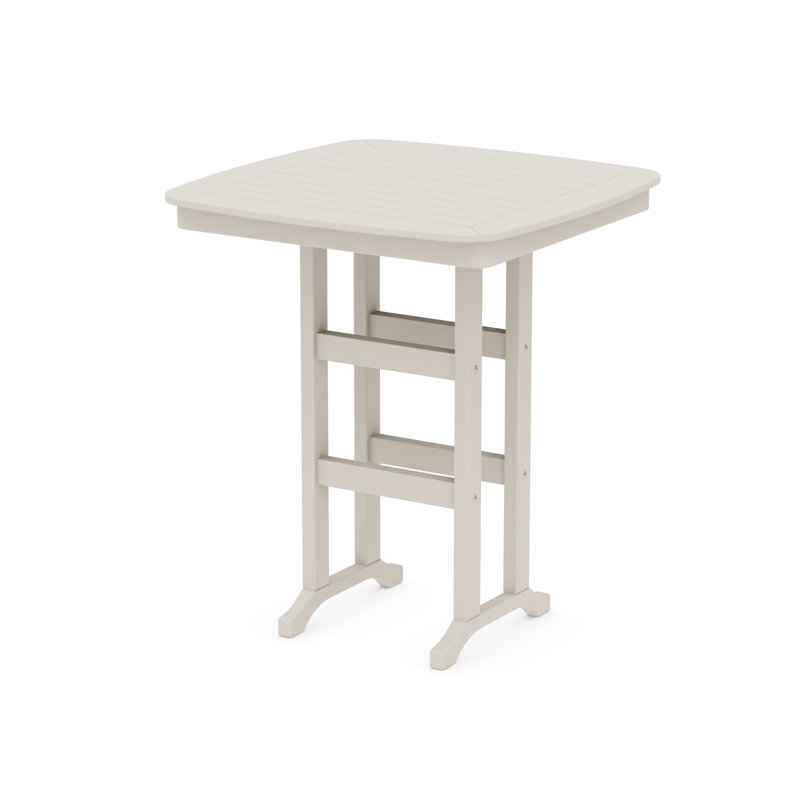 Table de bar POLYWOOD Nautical, Sable, L 36,75 po x L 36,75 po x H 42 po