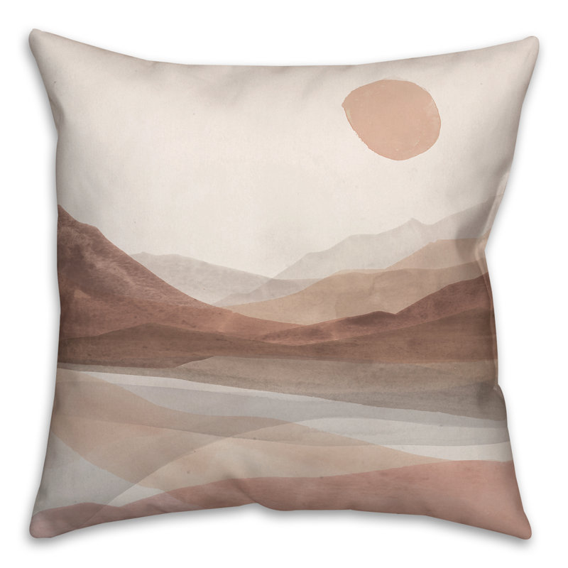 Coussin intérieur / extérieur Mauve Boho, H 18 po x l 18 po, Carré