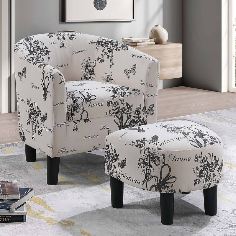 Chaise d'appoint et repose-pieds