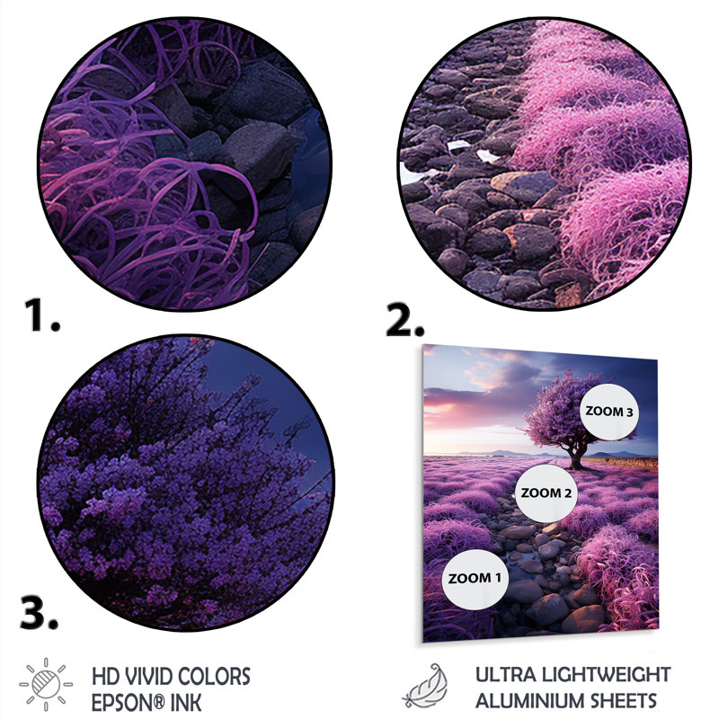 France Lavender Dreams - Décoration murale florale en métal, H 20 po x l 12 po x P 1 po