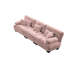 Canapé modulaire 3 places à assise profonde et canapé modulaire, canapé en chenille, meubles rembourrés doux et confortables pour salon, appartement, studio, bureau, rose chenille-1734732666