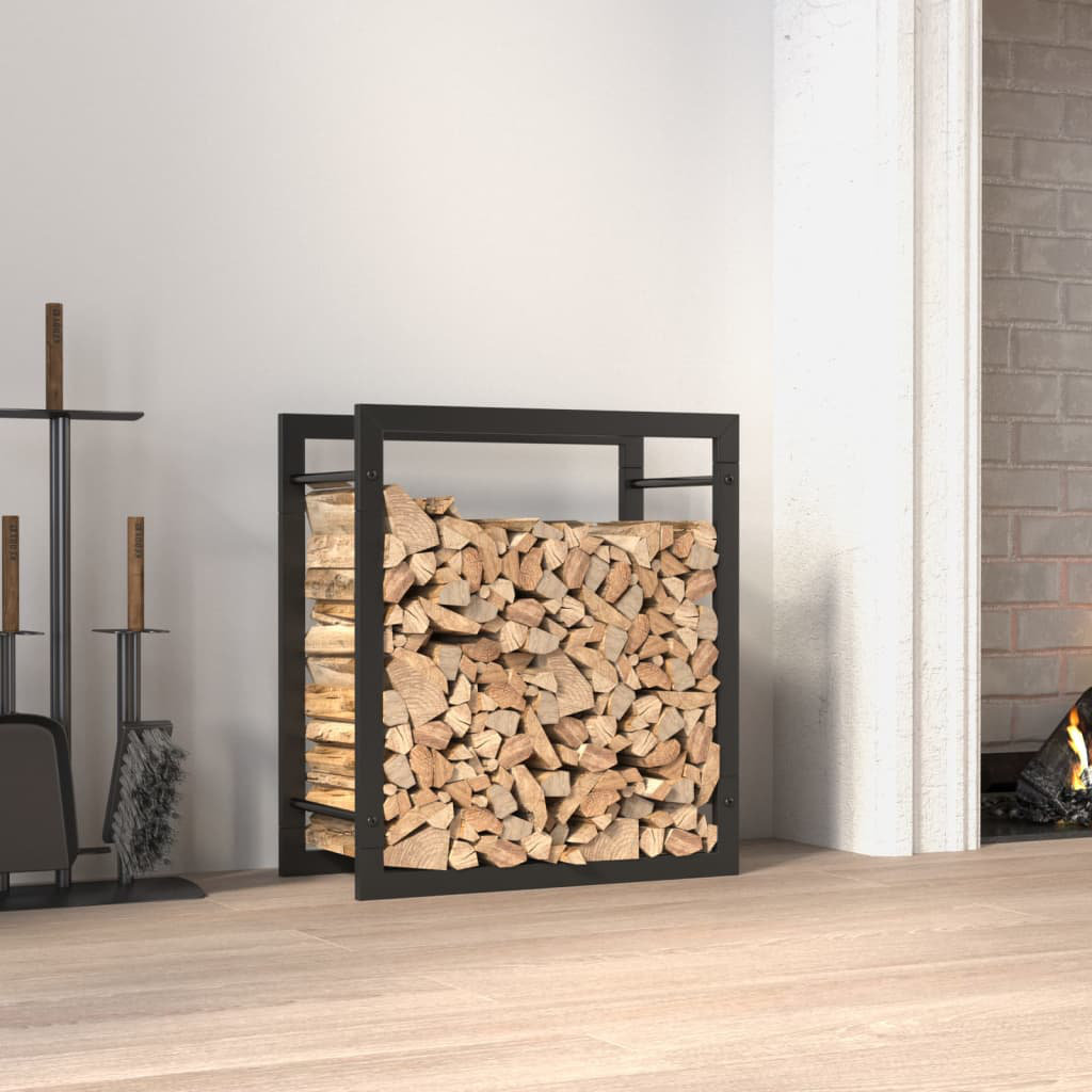 Latitude Run® Red Barrel Studio® Firewood Rack Matt Black 19.7