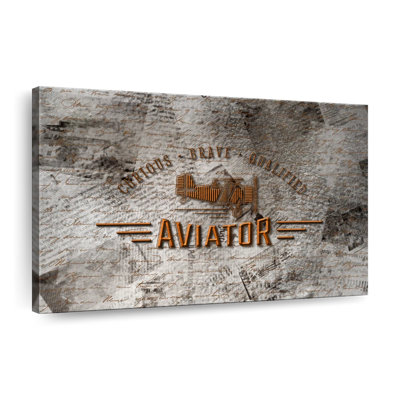 Impression d'aviation sur toile rétro