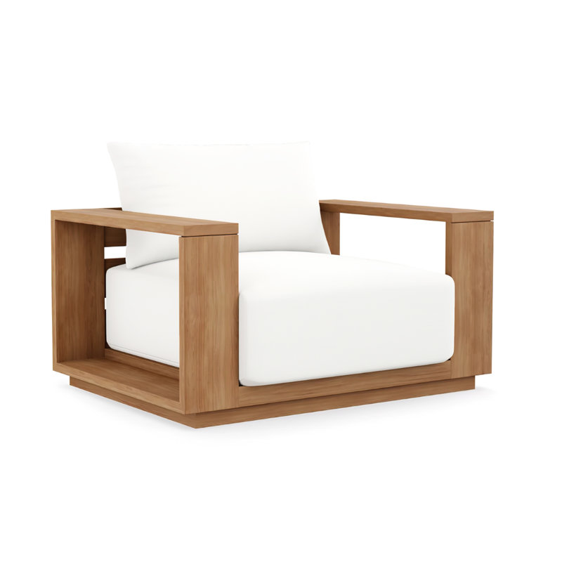 Beja Luxe Club Chair - Natural, White
