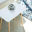 Yamazaki Home Modern Rectangular Side Table For Living Room Or Small Bedside Steel + Wood End Table-1333285661