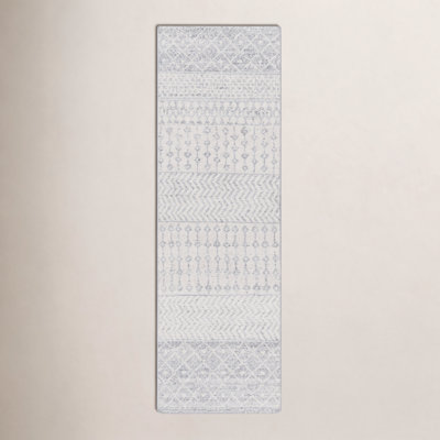 Colwich Gray Beige Hand-Woven Outdoor Geometric Rug