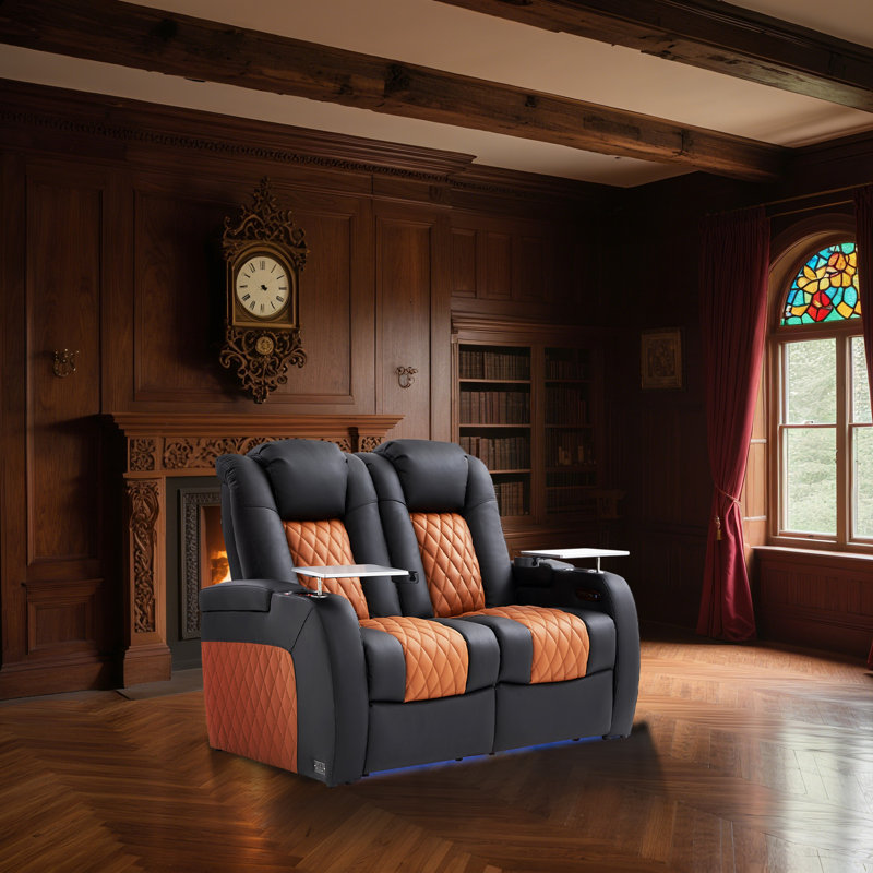 Canapé électrique Fauteuil inclinable électrique Zero Gravity, Noir / chameau