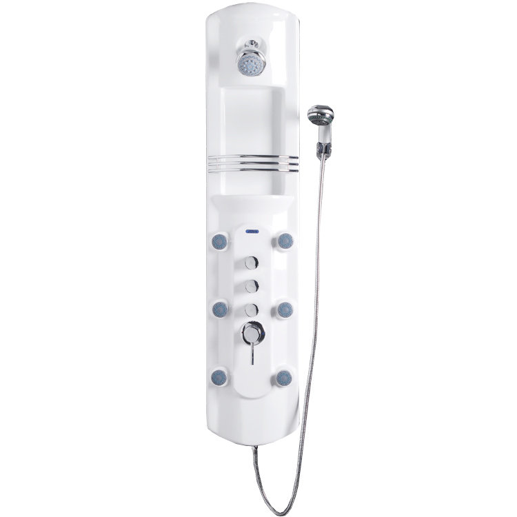 Inverseur de panneau de douche 52,2 po acrylique/thermostatique lucite