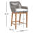 Marley Teak Outdoor Stool with Cushion-385771293
