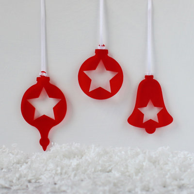 Christmas Tree Baubles, Star Cutout