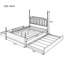 Structure de lit plateforme grand avec lit gigogne simple TG et 2 tiroirs de rangement, lit en bois avec tête de lit à broche, lit d'invité peu encombrant-132015842