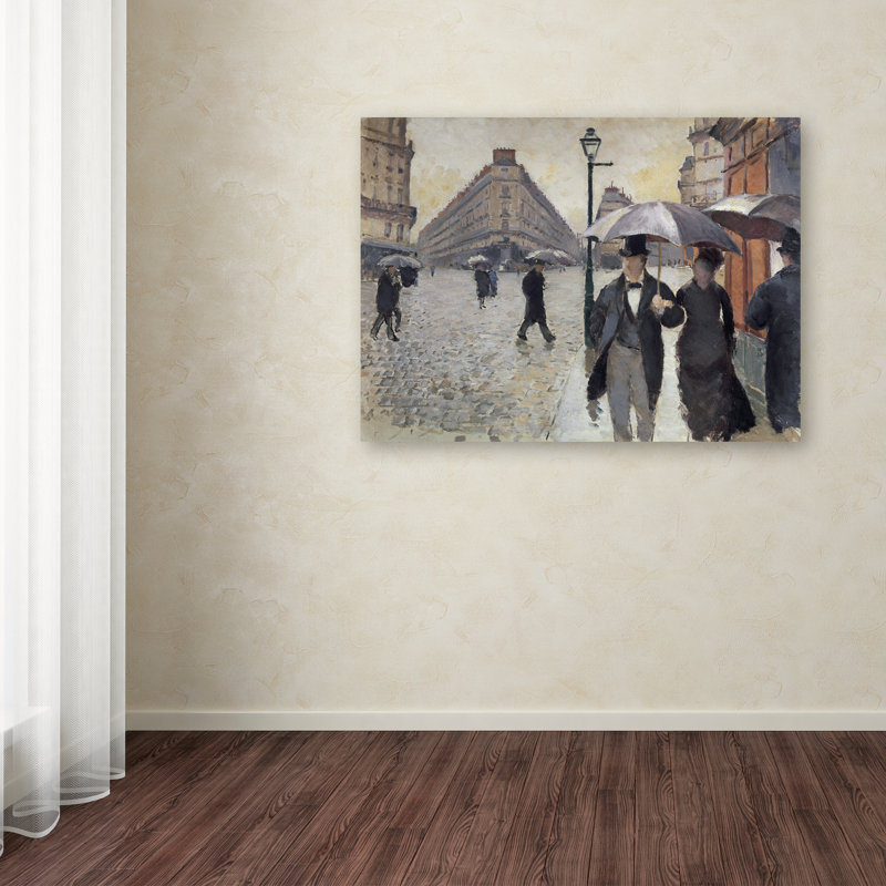 Gustave Caillebotte Rainy Day in Paris Canvas Art 24 x 32