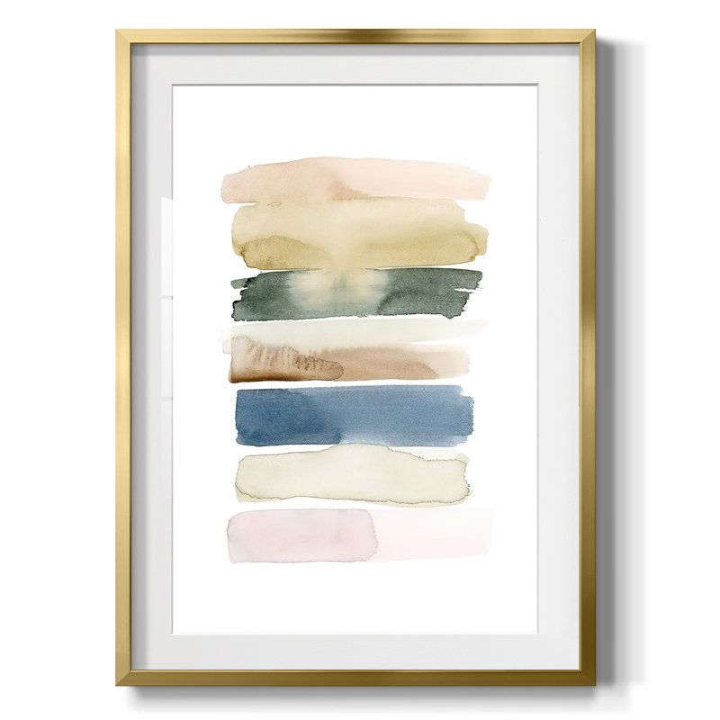 Foin Swatches II - impression encadrée, Doré