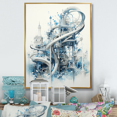 Rollercoaster Gravitys Dance - Cityscapes Wall Art Living Room