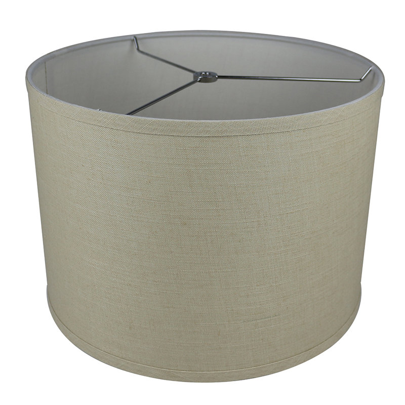 Abat-jour tambour en lin 14 po Classic, Naturel