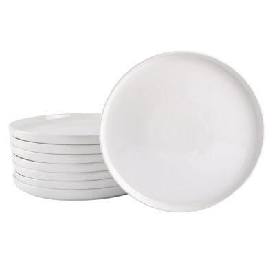 Gibson Home Oslo 8 Piece 10.5 Inch Porcelain Dinner Plate Set in White
