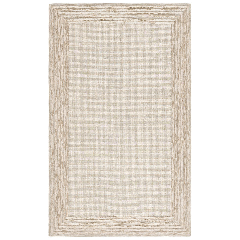 Tapis ébène vert clair / beige 425, Rectangle 4 pi x 6 pi