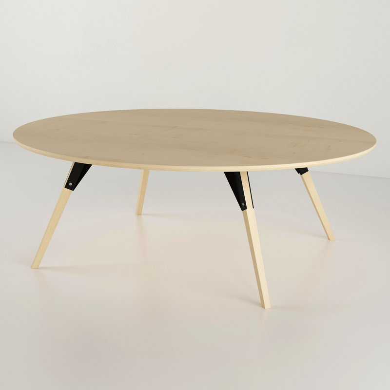 Table basse clarke, H 18 po x L 46 po x l 40 po, Érable / noir, Érable