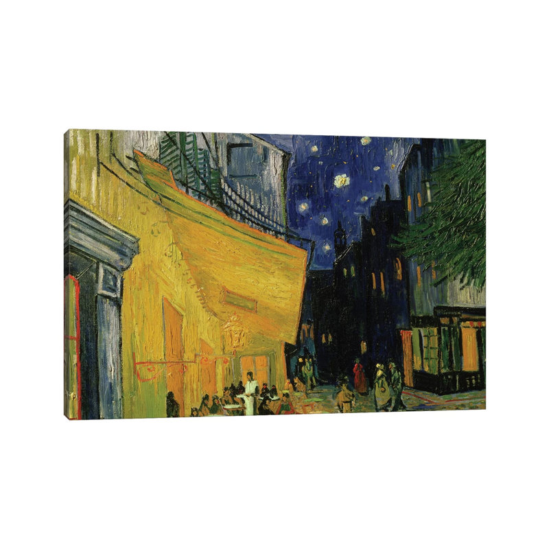 Cafe Terrace, Place Du Forum, Arles, 1888 by Vincent Van Gogh - Wrapped Canvas Gallery-Wrapped Canvas Giclée