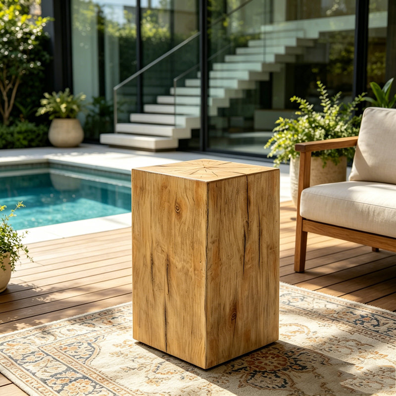 Table de bout, Natural, H 27,75 po