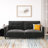 Novelle 81" Velvet Square Arm Convertible Sofa-853301349
