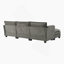L-Shaped Corduroy Corner Sofa With Storage Armrests For Living Room And Office Use.-618714491
