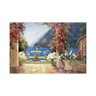 Seaside Fountain by Allayn Stevens - Wrapped Canvas Gallery-Wrapped Canvas Giclée