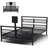 Full Size Gaming Bed With 180° Rotating Tv Mount And Vented Console Storage