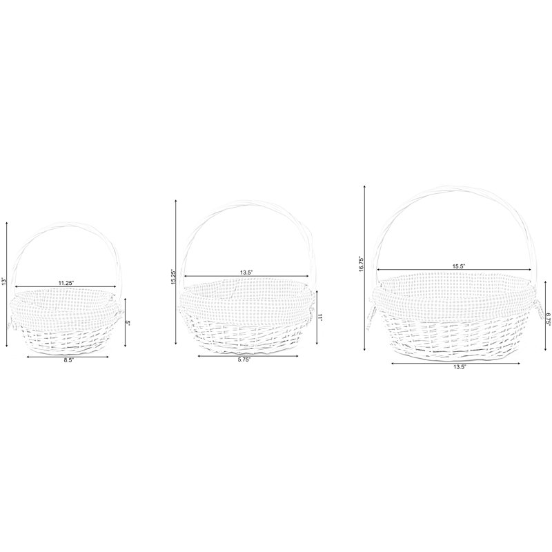 Rosalind Wheeler Wicker Basket, Pink