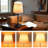 Rechargeable Cordless Table Lamp With Stepless Dimming, Wireless Touch Control Desk Light, Fabric Shade For Bedside, Nightstand, And Living Room