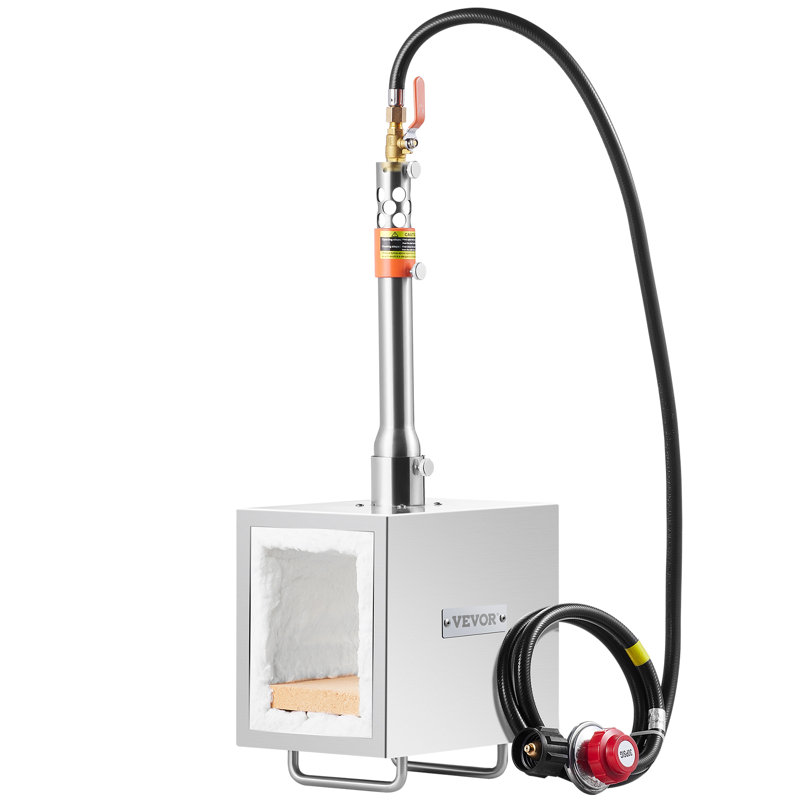 Forge portative au propane, 1 brûleur, 2600? Fabrication d'outils et de couteaux Forgeron forgeron, forme carrée de grande capacité, outils et équipement de forge à gaz en acier inoxydable, utilisation pour la forge du métal