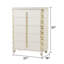 Commode en bois beige de style traditionnel Cendrillon avec accents DEL dorés