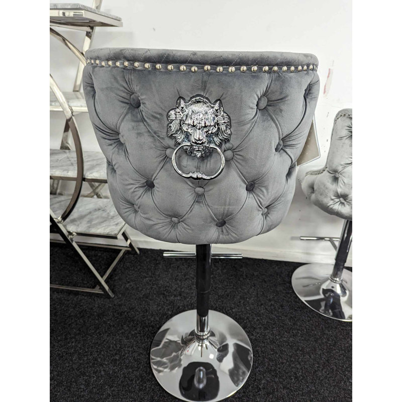 Davie Adjustable Height Counter Stool, Light Grey