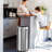 Stainless Steel Open Kitchen Trash Can - 16 Gallons