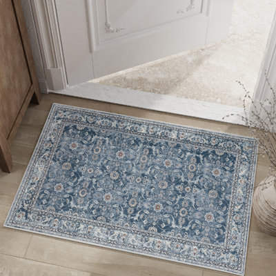 Paola Chenille Mashine Washable Vintage Indoor Arae Rug with Non-Slip Backing for Bedroom Living Room Kitchen Entryway