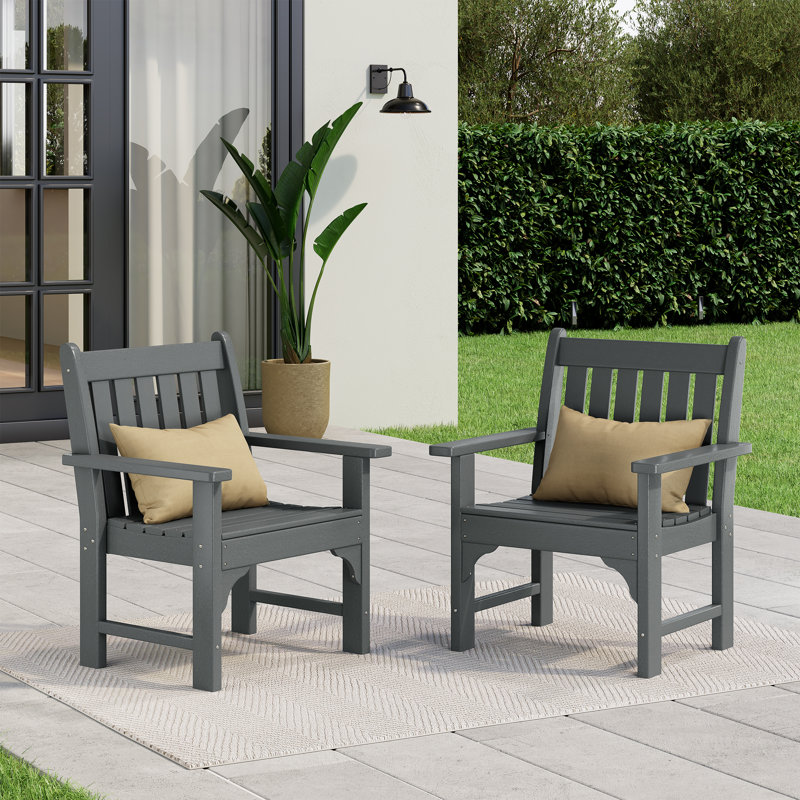 Laguna Poly Garden Arm Chair (Set Of 2), Gray