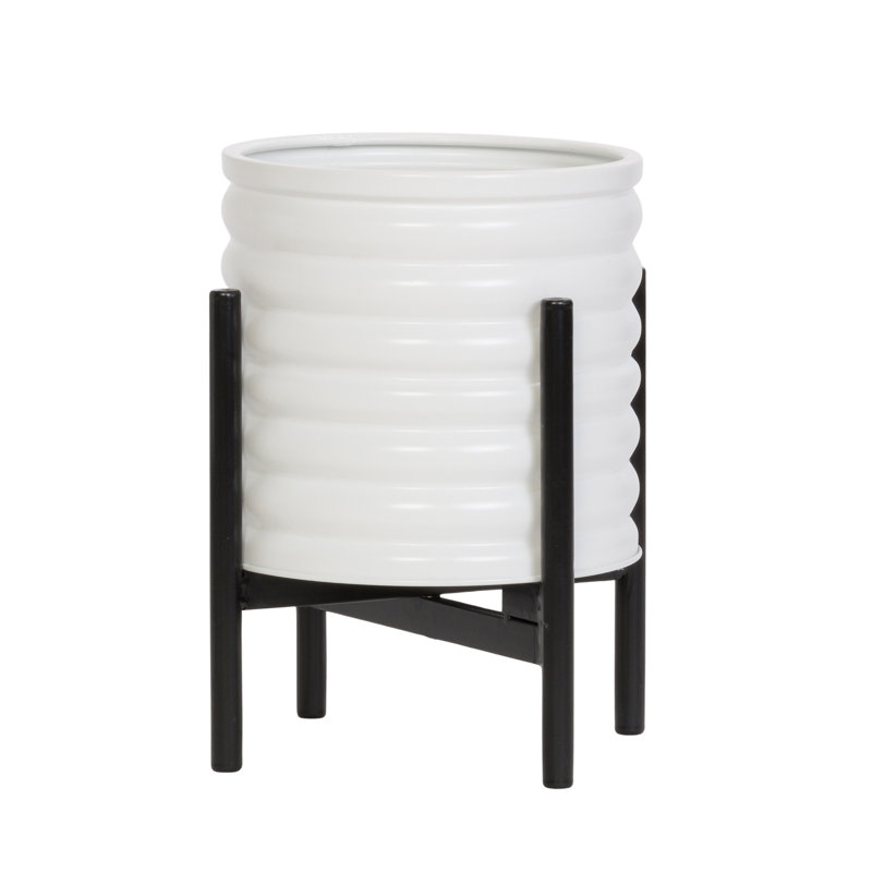 Pot à fleur d'intérieur en métal Fatima, H 12 po x l 9,5 po x P 9,5 po