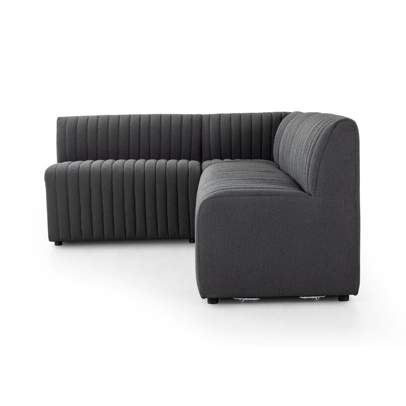 Augustine Modular Sectional, 31.5" H x 110" W x 66.5" D, Charcoal Polyester