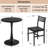 3-Piece Round Dining Table Set, Industrial Style Small Kitchen Table And Chairs For 2-1996500202